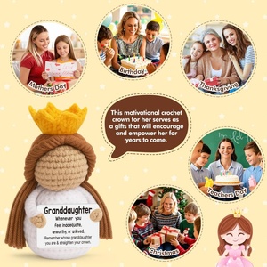 Souvenir inspirant en crochet de princesse, cadeau sentimental pour anniversaire et remise de diplôme, cadeaux de Noël - Product Image 5
