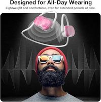 Earbud Nirkabel Air Open Ear True-Conduction dengan Mikrofon Ganda, Tahan Air IPX5, Waktu Putar 3-5 Jam, Kontrol Volume - Putih UU000154
