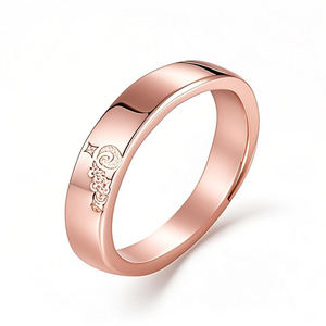 Bagues de fiançailles bague ronde brillante bague en argent 925 plaqué or sculpture gratuite bague pour hommes et femmes personnalisation du nom - Product Image 5