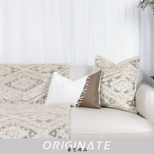 RUIYI 45X45CM <strong>White</strong> Flannel <strong>Pillow</strong> Cover Soft <strong>Fluffy</strong> Cushion for Home Decor Sofa Cushion Hotel Use Stitched Technics - Product Image 3