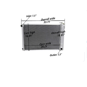 Radiador de Aluminio Personalizado de Gran Venta Adecuado para Camioneta Chevy C10 Suburban, Auto Chevrolet, Cabina de Metal, C10 1967-1972 - Product Image 4