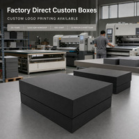 Boîte cadeau rigide avec impression personnalisée pour emballage de détail, noir mat haut de gamme, fabrication directe en gros