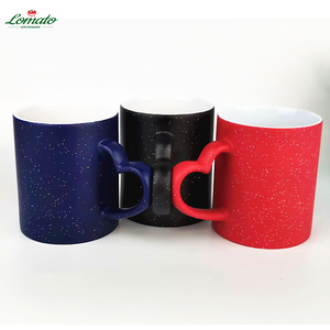 Taza de cerámica con purpurina estrellada y asa de corazón, taza en blanco para sublimación, prensa térmica, taza personalizada con foto para San Valentín o bodas - Product Image 5