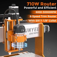 Machine de gravure CNC 4040Nova avec cadre en alliage d'aluminium, guide linéaire HG15, pour la sculpture, la découpe, le travail du bois, l'acrylique, les circuits imprimés, le cuivre et les moules
