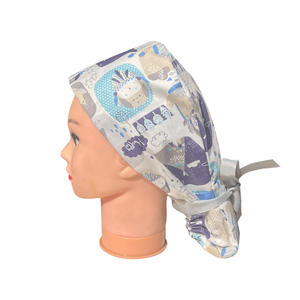 Gorro Quirúrgico para Cabello Largo, Turbante con Estampado <span class=keywords><strong>de</strong></span> Mariposa, Paisley y Plumas, con Hebilla, <span class=keywords><strong>de</strong></span> Sarga <span class=keywords><strong>de</strong></span> Algodón, para Enfermeras - Product Image 4