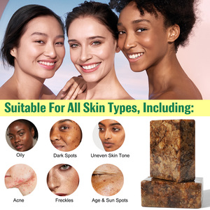 Jabón Negro Africano Crudo de Ghana Orgánico Hecho a Mano de 100g para Limpieza Facial y Corporal, Tratamiento para Manchas Oscuras, Imperfecciones y Acné, Venta al por Mayor y de Marca Propia - Product Image 3