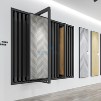 Présentoir à carreaux rotatif de bonne qualité, présentoir à carreaux personnalisé, entretoise push pull en acier, présentoir à carreaux pour salle d'exposition