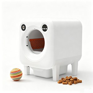 Bac à litière pour chat auto-nettoyant écologique, capacité 65L, entièrement fermé, anti-pincement, confortable pour une utilisation prolongée - Product Image 1