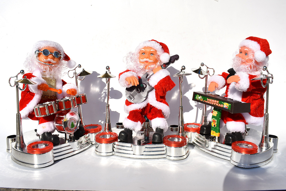 Babbo Natale Ballerino Elettrico - Decorazione Natalizia Animata, Canta E Balla, Per Adulti, Dimensioni 26x12 Cm, Alimentazione 3xAA (non Incluse)