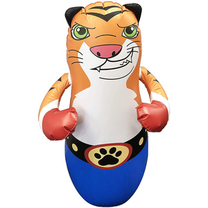 <span class=keywords><strong>Sac</strong></span> <span class=keywords><strong>de</strong></span> <span class=keywords><strong>frappe</strong></span> gonflable en PVC robuste <span class=keywords><strong>de</strong></span> 1,2 m <span class=keywords><strong>de</strong></span> haut, réglable, pour enfants, motif animal Tigre, type Tumbler - Product Image 1
