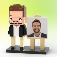 Figurines miniatures personnalisées sur mesure, figurines en briques personnalisées, ensemble de blocs de construction pour la Saint-Valentin ou les cadeaux d'anniversaire
