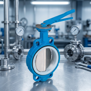 Stainless Steel Manual Wafer Type Butterfly Valve SS316/SS335L Ball CLS JIS EN High Quality EPDM Sealing Flange End - Product Image 3