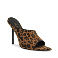 WETKISS Mules pour femmes à talon haut, à bout ouvert, à bride large, motif léopard, sexy, pour soirée, vente en gros, personnalisables, à prix abordable