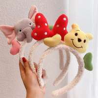 Accessoires de cheveux coréens personnalisés Bandeau d'animal en peluche de dessin animé de poupée en peluche mignonne