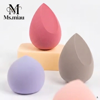 Éponge de maquillage douce et écologique multicolore personnalisée en gros, marque privée, lavable, pour fond de teint, 39x59mm
