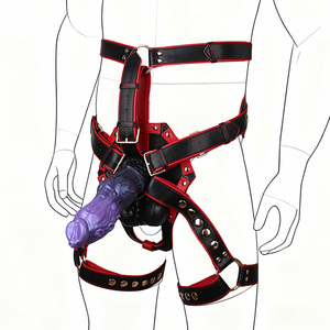Harnais de Contrôle Maître Oathfire avec Sangle de Cou et Ceinture pour Homme, Sangles en Cuir pour Bondage et Plaisir Sexuel - Product Image 1