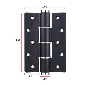 Cerniera per porta resistente in acciaio inossidabile di alta qualità chiudiporta cerniera di chiusura idraulica automatica cerniere per porte e finestre nere