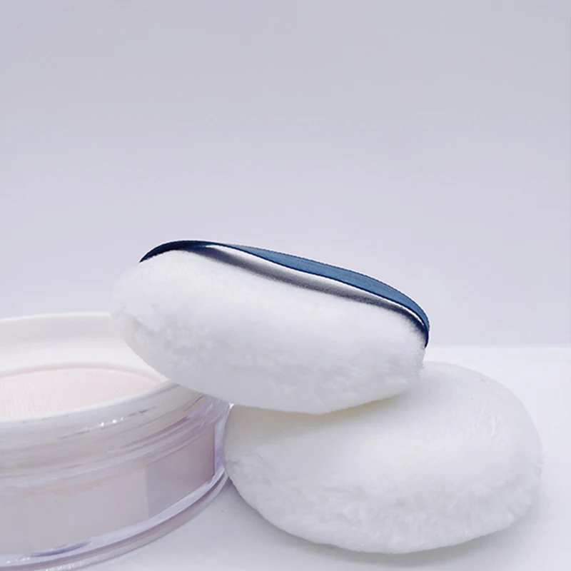 Pure Cotton Powder Puff for Foundation with Strap Blending for Loose Powder Mineral