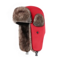 Gorro de Invierno Personalizado con Orejeras, Estilo Trapper, Rayas, Impermeable, Resistente al Viento, Piel Sintética, Logotipo Bordado, Unisex, para Deportes y Caza