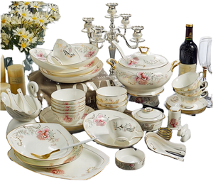 Customizable High Quality 70pcs Nordic Inspired Bone China <b>Dinnerware</b> Sets Dishwasher Safe for Wedding Parties and Restaurants - Product Image 1