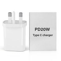 Chargeur mural USB-C 20W à charge rapide QC3.0 pour téléphone portable, prise US EU AU UK