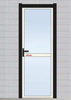 Porte française sur mesure en alliage d'aluminium de grande taille avec panneaux en verre, design minimaliste imperméable pour chambre à coucher et entrée intérieure de villa