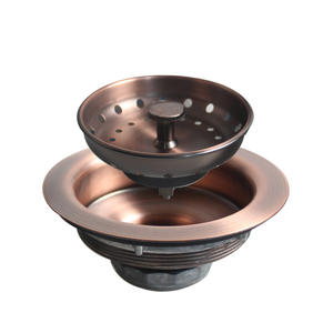 Colador de Fregadero de Cocina de Cobre de 3.5 Pulgadas, con Brida de Cobre y Filtro para Desagüe de Fregadero - Product Image 3