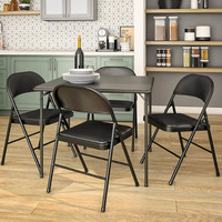 Chaises pliantes en métal avec rembourrage en cuir noir bon marché en gros pour la maison, le jardin, le bureau, les réunions, les événements
