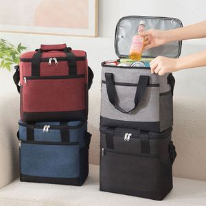 Xx785 Classic Custom Logo Silk Screen Printed Insulated Bento Outdoor Portable Large Capacity <b>Ice</b> <b>Pack</b> Oxford Cloth Bag - Product Image 3