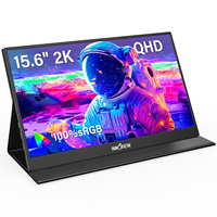 Monitor Portátil 2K para Laptop de 15.6 Pulgadas QHD 1440P IPS, Pantalla Externa con Funda Inteligente para Juegos, Estudio y Trabajo