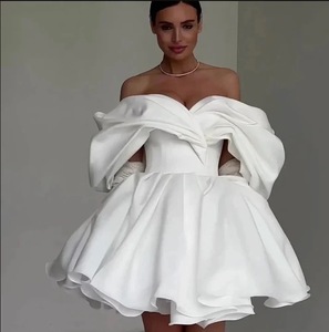 Vestido <span class=keywords><strong>de</strong></span> Noche Estilo Francés, Corte A, Hombros Descubiertos, Mini Vestido <span class=keywords><strong>de</strong></span> Cachemira para Fiestas <span class=keywords><strong>de</strong></span> Cumpleaños y Uso Diario, Elegante y <span class=keywords><strong>de</strong></span> Alta Gama, Talla Pequeña - Product Image 4