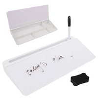 Petit tableau blanc en verre magnétique de bureau Portable A3 tableau blanc de bureau Durable effaçable en verre trempé personnalisé avec stockage