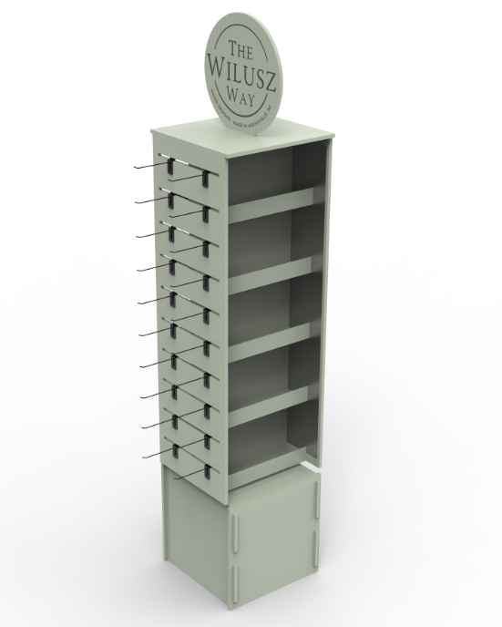 Customized Wooden Magnet Display Rack Spin Travel Souvenirs Display Stand for Supermarket and Gift Store — view 3