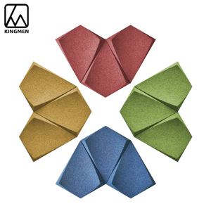 KINGMAN Panneau d'<span class=keywords><strong>isolation</strong></span> acoustique 3D moderne Fibre de polyester haute densité Utilisation extérieure Absorption acoustique intérieure - Product Image 2