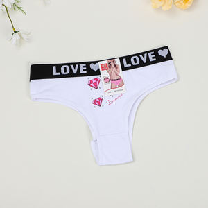 UOKIN-Bragas de cintura baja, ropa interior sexy, bragas de algodón brasileño con espalda <span class=keywords><strong>en</strong></span> T - Product Image 3