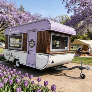 Stylish Outer Design Food Cart Mobile Beverage <b>Trailer</b> for Milk Tea Coffee Dessert Sale - Product Image 1