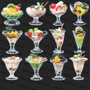 Accessoires de maison de poupée meubles de table à manger minuscule nourriture jouet faux récipient à boisson miniature en plastique tasses en verre pour bricolage semblant jouer - Product Image 4