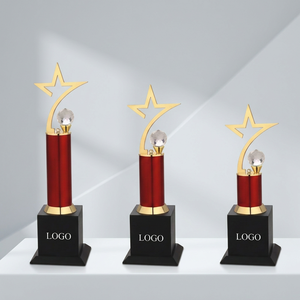 Durable Die Casting Metal Laser Engraved UV Printed Portable Diamond Trophy with Sturdy Base POOJA GIFT CORPORATION Model 685 - Product Image 1