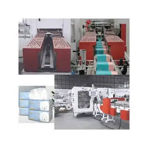 Toilet Roll Napkin Tissue Towel Machinery Manufacturer Small Paper Mill Manufacturing Production Line V Folding Facial Tissue Ma