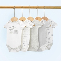 Combinaison unisexe d'été à manches courtes pour bébé, modèle 5B, ensemble cinq pièces en coton européen et américain, Triangle Climb, vente en gros