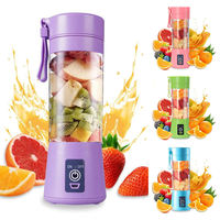 Draagbare USB Elektrische Blender 6-Blads Mini Handheld Fruitpers 600ml Capaciteit Huishoudelijke Sapcentrifuge Voedselverwerker Milkshake