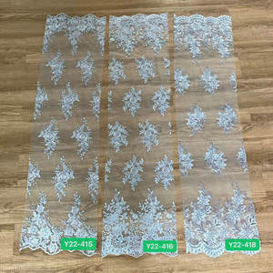 <span class=keywords><strong>Tessuto</strong></span> di pizzo di poliestere di alta qualità con <span class=keywords><strong>nappa</strong></span> bordo decorazione Tulle <span class=keywords><strong>tessuto</strong></span> da ricamo per signora vestito - Product Image 6