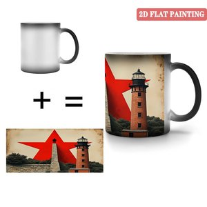 Frosted Black 11oz <b>Ceramic</b> <b>Mug</b> Heat Sensitive Magic Cup Team Building Gift Drinking Cup - Product Image 4