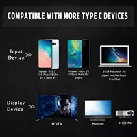 Câble adaptateur vidéo USB-C3.1 Type C vers HDTV TV, gaine en PVC, cordon audio vidéo pour ordinateur, câble de transfert vidéo pour moniteur