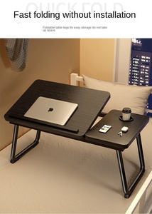 <span class=keywords><strong>Escritorio</strong></span> Metálico Plegable, Ajustable y Convertible para Oficina, Dormitorio de Estudiantes, <span class=keywords><strong>Escritorio</strong></span> para Escribir, Origen China - Product Image 4