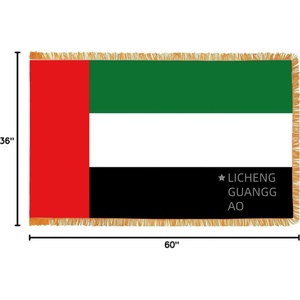 Bandiera Turca di Alta Qualità 3x5 Piedi con Frange Dorate, Bandiera <span class=keywords><strong>Nazionale</strong></span> per Interni, per Cerimonie, Sale, Scrivania e Decorazione Murale - Product Image 4