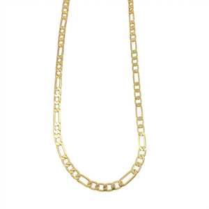 Divyoro Gold Plated Figaro <b>Chain</b> Necklace Unisex Classic Style Zinc Alloy Jewelry <b>Chain</b> - Product Image 1