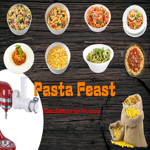 Speciaal gereedschap voor keuken: pastamaker-opzetstuk voor Kitchenaid en Cuisinart staande mixers, 6 verschillende vormen, plastic, 6 opzetstukken - Product Image 3