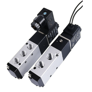 4V110-06 4V110-M5 พอร์ต 1/8" BSP M5 12V 24v DC 5/2 ทาง ควบคุมด้วยสายไฟ ชนิดปลั๊กพร้อมไฟ LED - Product Image 2