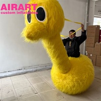Costume gonflable personnalisé en peluche de canard pour événement de carnaval Street Shot, jupe gonflable en peluche d'animal flamant rose pour adultes